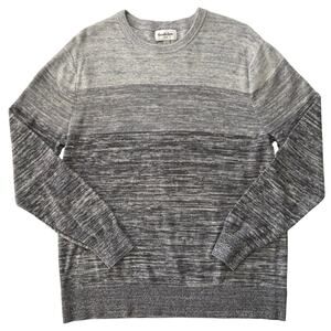 Goodfellow Gray Ombre Sweater Mens Size L 100% Cotton Work Layer Pullover Casual